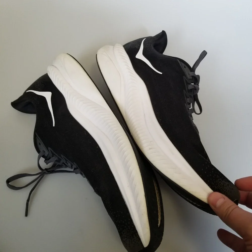 Hoka Mach 6 Shoes Mens Size Thirteen Black White Running Athletic Sneakers 13